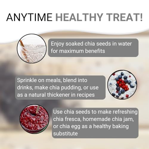 Image of Cultivate Crest Organic Chia Seeds 200g | 100% Natural & Raw, High Protein Seeds | Rich in Omega 3 & High Fibre, Vegan Superfood, Gluten Free, For Smoothies, & Daily Nutrition for Weight Management
