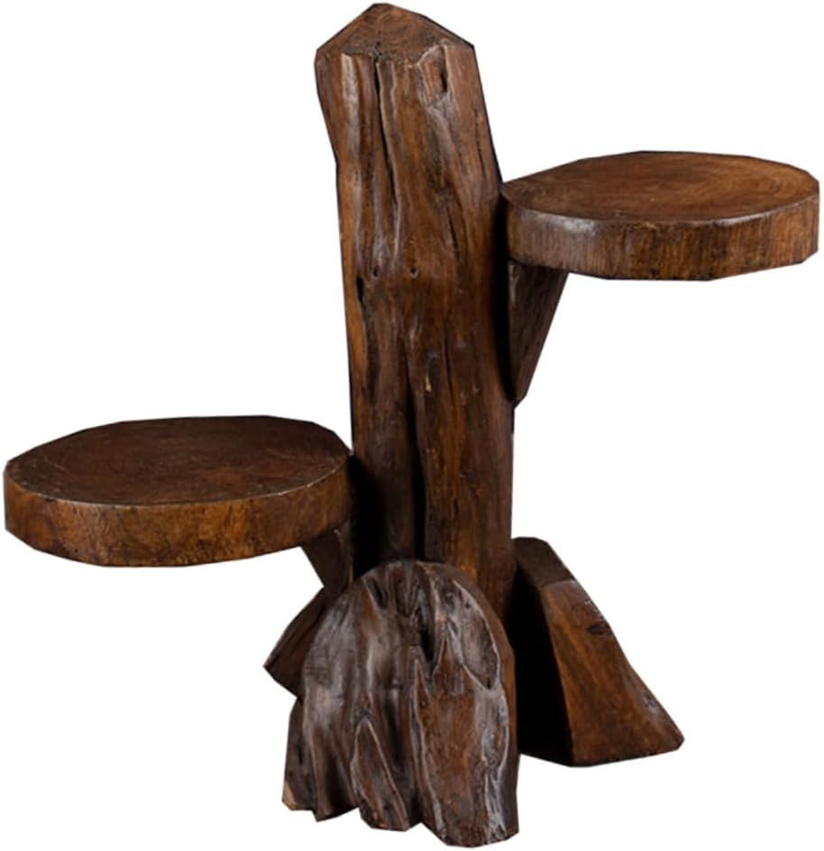 Totority 1pc Wooden -layer Plant Stand for Indoor Decoration Compact Design for Home Office Balcony and Garden Use Smooth Edges for Safety