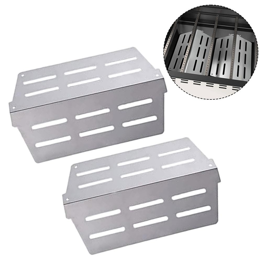 2 deflettori di calore per Weber Genesis 300 Series, barre aromatizzanti in acciaio inox per griglie di ricambio 65505 7622