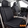 LUCKYMAN CLUB D01-ZGJ Ram Seat Covers, Fit for 2011-2022 Ram 1500 2500 3500 Express Tradesman Big Horn Laramie Longhorn Outdoorsman Crew Quad Regular Mega Cab with Center Console Cover (Black 2 pcs)