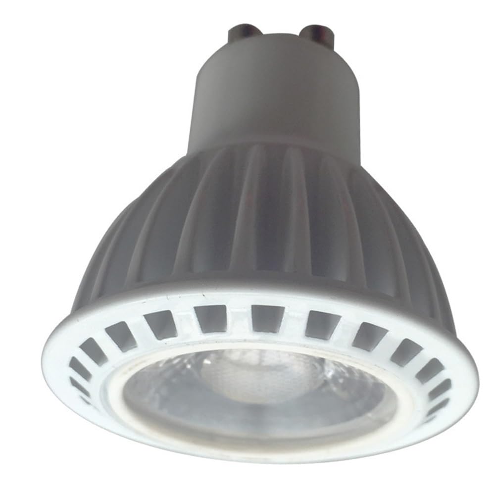 YSJX luces de amplio voltaje, Paquete de 12, lámpara LED con chip COB, 5 W, CA 220 V, GU10, luz LED COB con atenuación, Bombillas para el hogar(Cold white)
