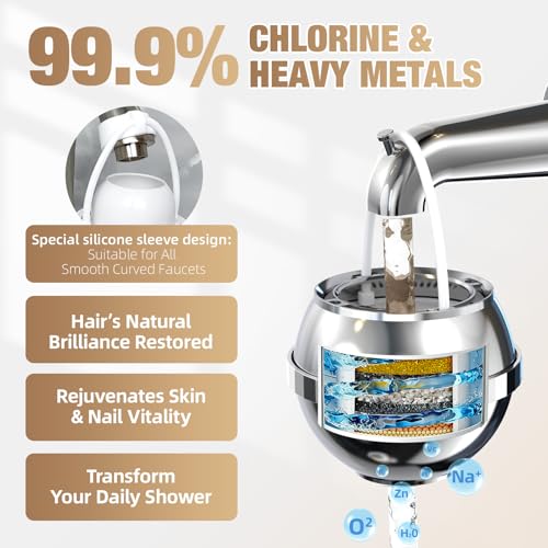 Image of SHLLKTTRY Bath Water Filter for Tub Faucet with Overflow,Filtration,Remove Contaminants,Chlorine,Fluoride,Hard Water Softener,Enhances Health of Skin,Hair,Nails,Relieve Eczema,3,000 Gallons,Chrome
