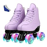 XJBHD Damen Klassische Retro Rollschuhe | Rollschuhe PU Leder High-top | Mint Türkis Mädchen Classic Roller Skates Inliner Inlineskates | Halloween, Christmas Gr. 35, 36, 37, 38, 39, 40, 41,42,43,44