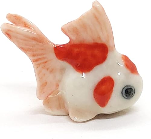 Miniatura 3 de Figura miniatura de cerámica de  de alto, pez dorado bebé, animales pequeños, recuerdos de porcelana, decoración coleccionable