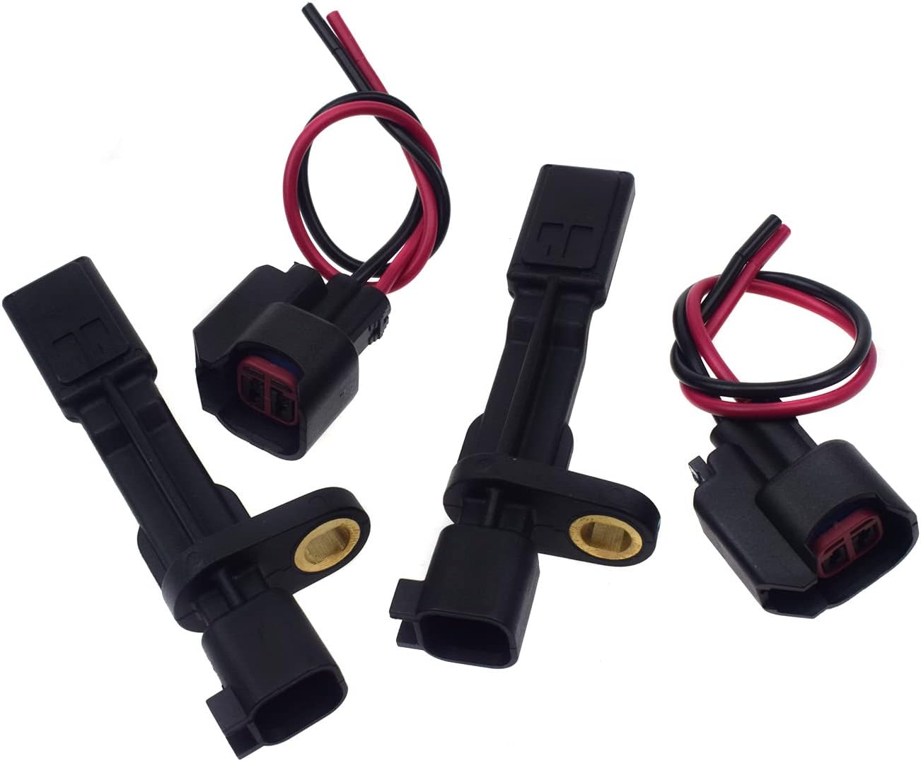 Kison ABS Wheel Speed Sensor Rear Left Right + Connectors For Dodge Nitro Jeep Liberty Wrangler 52125003AB 5S8494 ABS2025