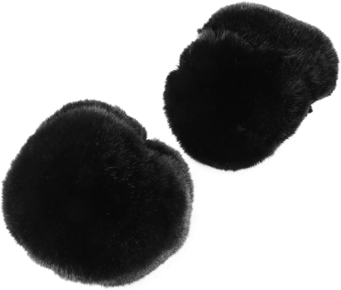 Ipetboom Winter Wrist Warmers Fur Wrist Faux Fur Wrist Cuff Woman Knit Lady Fur Wrist Glove Accessory Dressy Pink