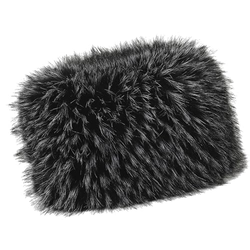Vynetra Gorro de invierno de forro polar peludo, gorro térmico de poliéster suave para actividades al aire libre y viajes, unisex, Negro, Talla única