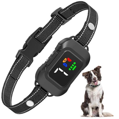 Collare antiabbaio Snorthy, collare antiabbaio ad ultrasuoni con cinturino, collare antiabbaio per cani senza shock con 7 sensibilità, 6 modalità regolabili Beep e vibrazione