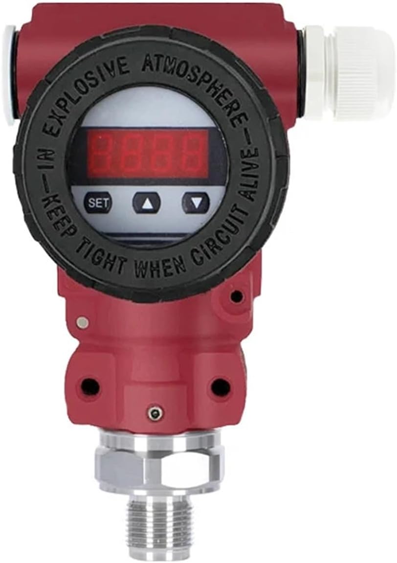 1pcs LED Pressure Transmitter Water Oil Gas Pressure Measurement 4-20mA Output 24VDC Positive Negative Vacuum Pressure Sensor(4-20mA M20-1.5,0-250bar)