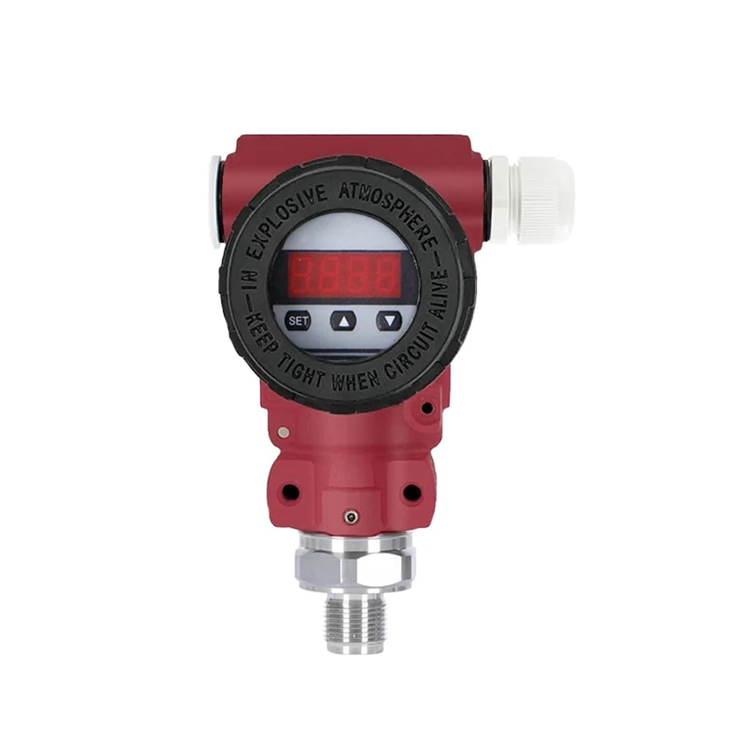 LED Display Pressure Transmitter Water Oil Gas Pressure Measurement 4-20mA Output Positive Negative Vacuum Pressure Sensor 1Pcs(4-20mA G1-2,0-16bar)