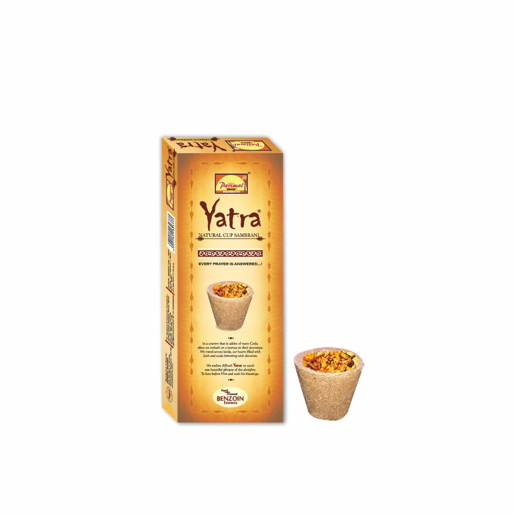 Parimal Yatra Sambrani Dhoop Cups (36 pcs) | Havan Cups for Pooja, Home & Festivals | Natural Guggal/Loban Dhoop Original | Dhoopa Cones |(12 Cups/Pack + 1 Burner Plate/Pack) | Pack of 3