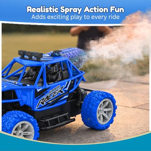 Image of Toy Imagine Remote Control Car for Kids, Rechargeable RC Off Road Buggy with LED Lights & Spray Mist Effect, 40MHz Racing Car Toy for Boys & Girls, Indoor Outdoor Play, Blue