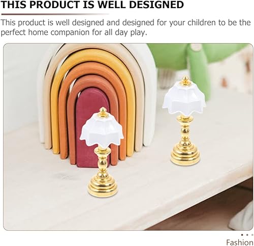 Miniatura 7 de Lámpara de escritorio LED, 2 piezas, lámpara de pie de mesa en miniatura, luz de mesita de noche, decoración de escritorio, accesorios de muebles