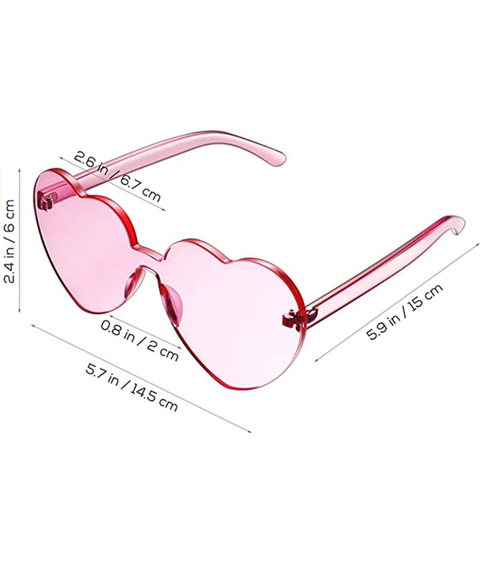 Lunettes De Soleil Coeur Rétro Vintage - Lot 8 Pièces UV400 Pour Fêtes Et Voyages