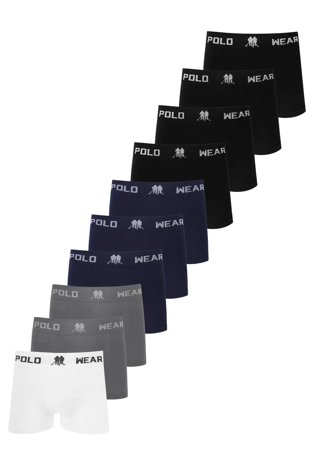 Kit 10 Cuecas Masculinas Boxer Microfibra Lisa Polo Wear