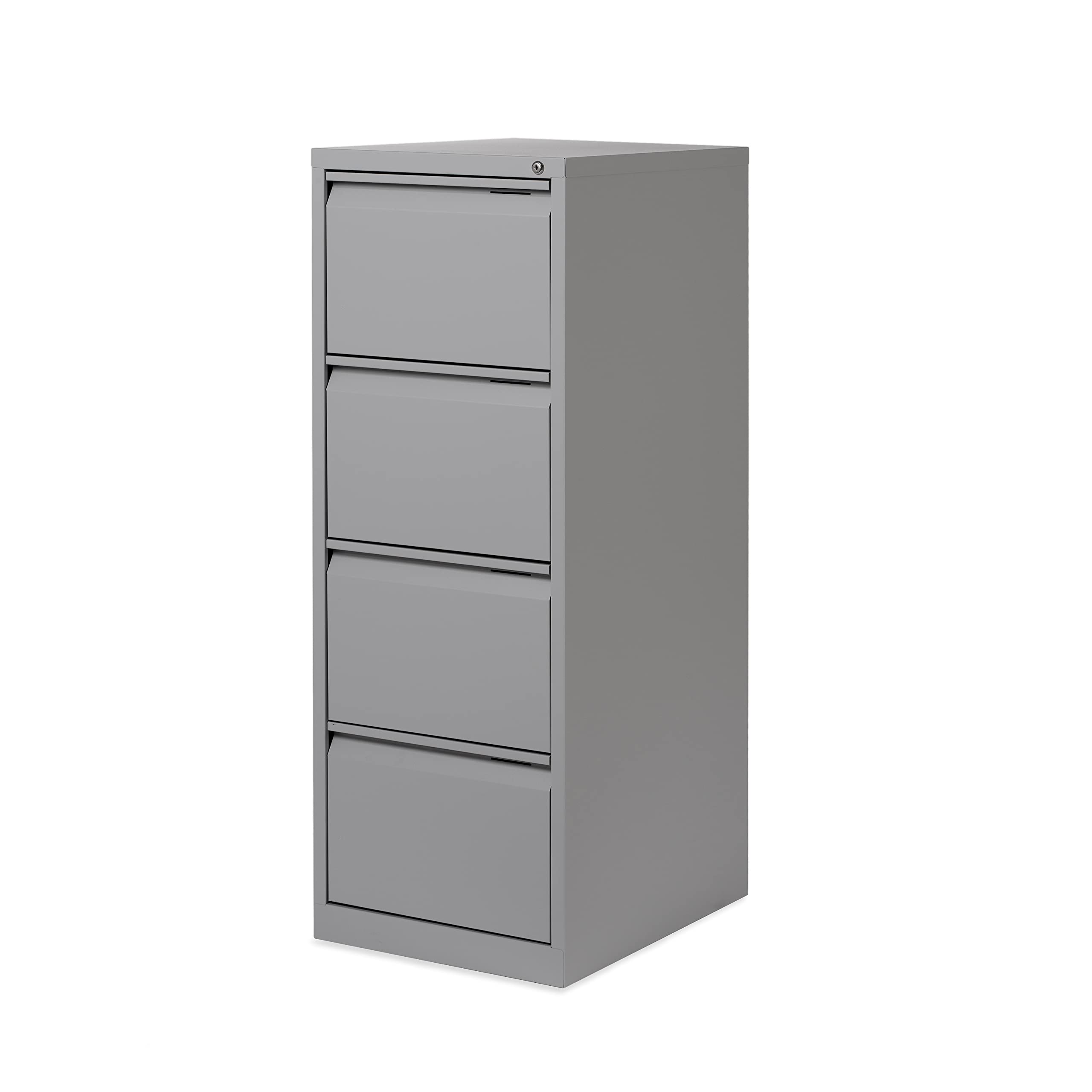 Rocada | Raccoglitore in metallo per cartelle sospese | armadio archivio mobili ufficio | 4 cassetti| Armadi con serratura | 47 x 62 x 132 cm - Grigio