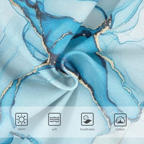 Blue Watercolor Marble Toddler Cotton Underwear, Girls' Underwear, 2T–8 Years3