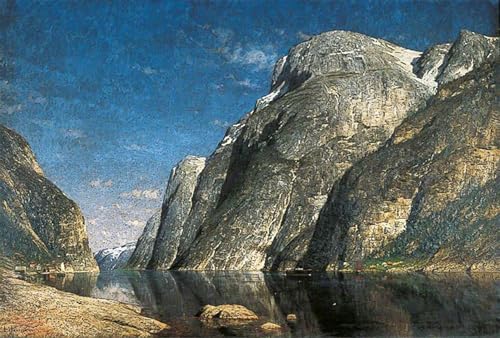 Sognefjord Norvège tableau décoration maison impression toile vintage 60x90