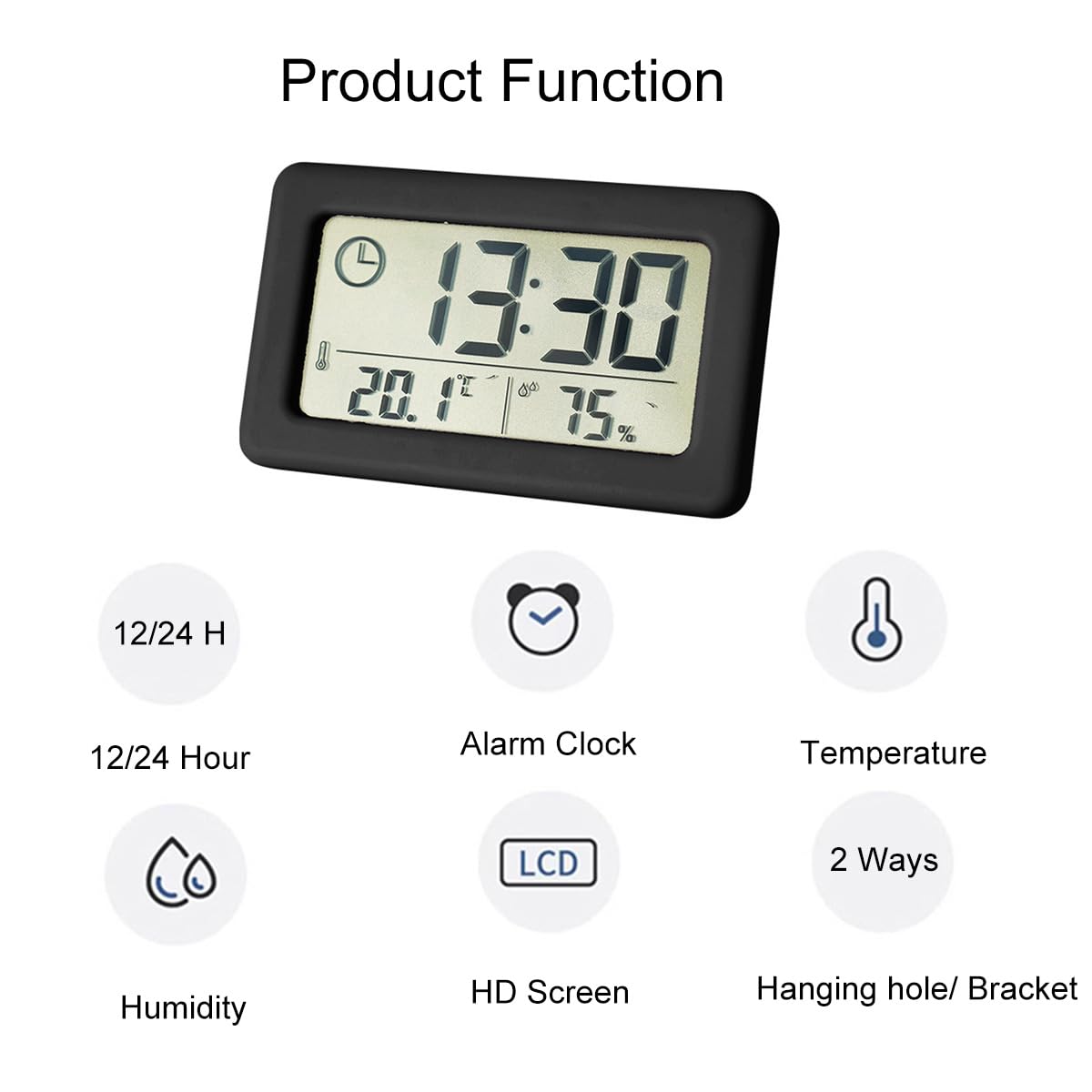 Lancoon Termometro Igrometro Digitale Interno/Esterno Con Sensore Wireless – LCD, Max/Min, Batteria – Per Casa, Ufficio, Serra