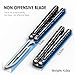 Nabalis Lightning Washer Systerm Butterfly Balisong Trainer, 6061 Aluminum Integral Channel Handle Zen Pins with non-slip lines, Unsharpened, for Practicing Flipping, Blunt Practice, No Edge Tool