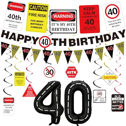Roetyce 40th Birthday Decorations Kit