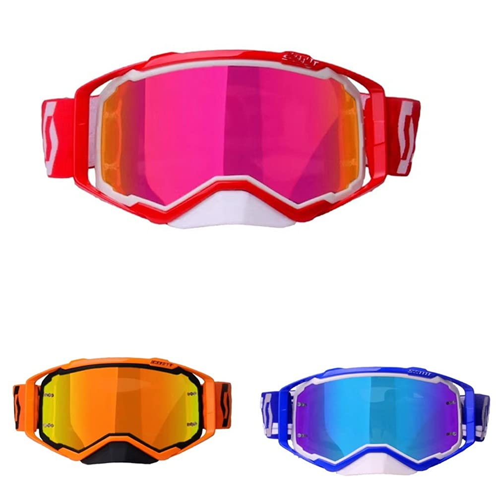 Occhiali da sole da motocross Occhiali da sole per lo sci Moto Motory ATV UTV Dirt Bike Racing Motos Casco Occhiali TPU Telaio PC Lente