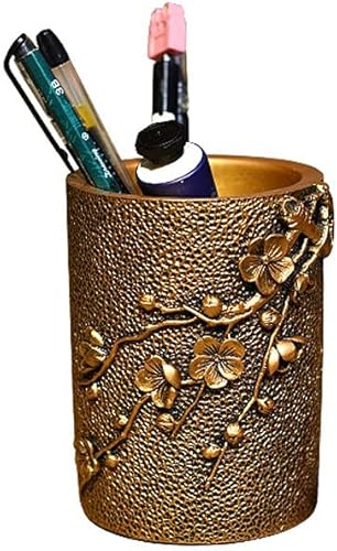 SHUTING2020 Escultura de estatua de feng shui chino, soporte creativo para bolígrafo, flor de ciruelo de resina, hecho a mano, soporte para