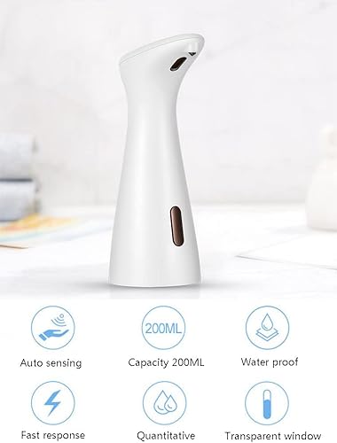 Miniatura 2 de Dispensador de jabón, dispensador automático de jabón sin contacto para encimera de baño, cocina, dispensador de jabón con sensor de movimiento