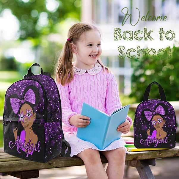 Vista 6 de MyPupSocks Mochila personalizada Bolsa de almuerzo Casual Daypack School Bag para regalo de escuela de espalda, Multi13, Mochilas Daypack
