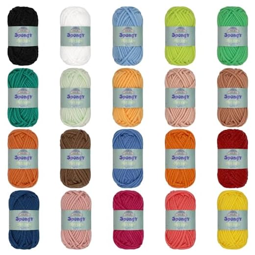 JubileeYarn Schwammgarn, 50 g pro Knäuel, 4 Knäuel