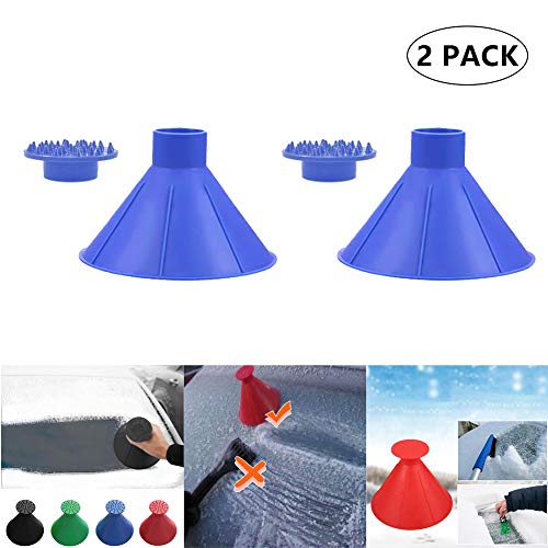 Ciao Life Ice Scraper Magic Funnel Round Windshield Ice Scrapers, Magic Car Cone-Shaped Snow Removal Tool