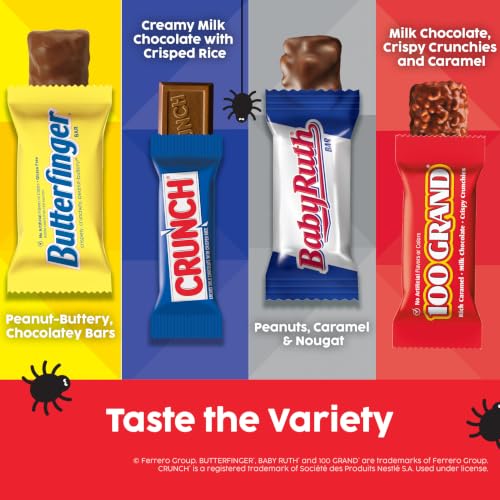 Butterfinger, CRUNCH, Baby Ruth, 100 Grand Halloween Candy Chocolate-y Pack - image 4