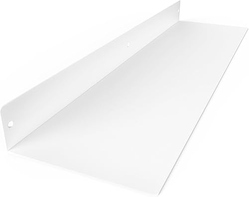 Miniatura 6 de DIY CARTEL Estante flotante lineal acero ennegrecido forjado metal resistente industrial montado en la pared estante rústico moderno fabricado en