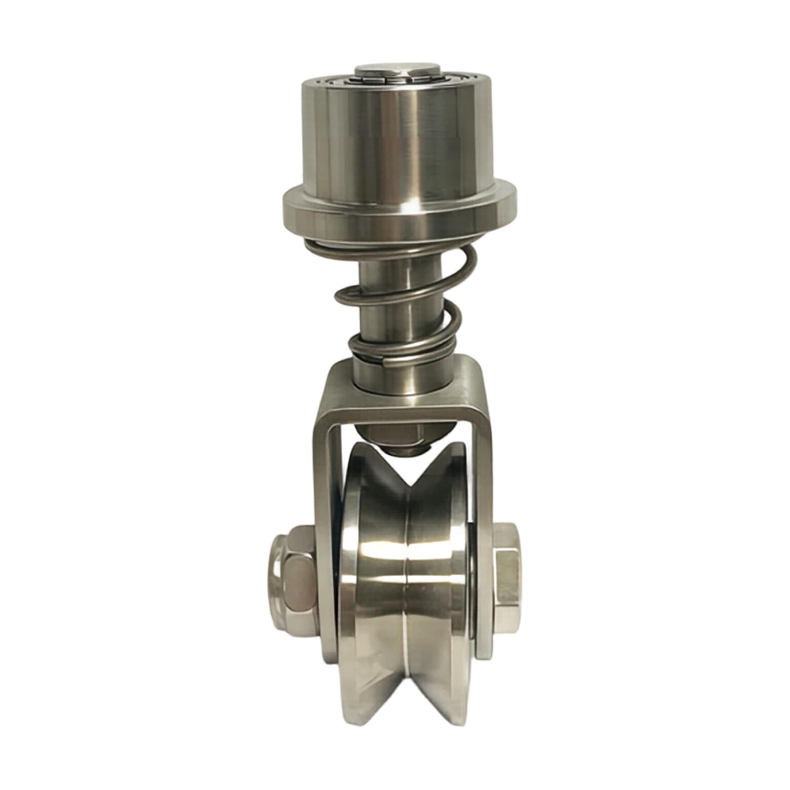 Mounted Pulley Stainless Steel Track Roller, Grooved Wheel Assembly for Warehouse Hardware Replacement Tasks Track Roller Wheel