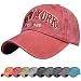 Voqeen Gorra de Beisbol Sombrero de Gorra Ajustable con Bordado New York Gorra de Vintage Algodón de Verano al Aire Libre Cap para Hombres Mujeres (Vino Rojo)