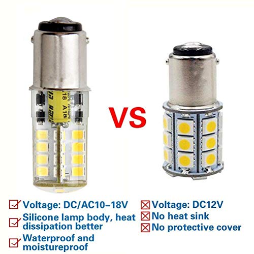 Hryspn Ba15D Led Bulb Ac/Dc 12V, Double Bayonet Base 5W Daylight White 6000K, 35W Halogen Equivalent, 1076 1130 1176 1142 Led Replacement For Interior Rv, Camper (Pack Of 2) #TOP7