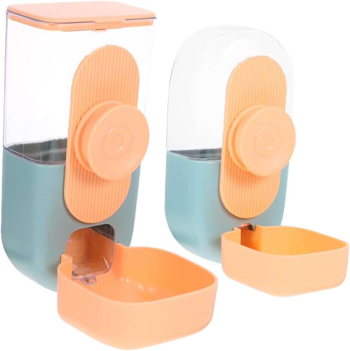 balacoo Hanging Automatic Food and Water Dispenser for Cats Rabbits Guinea Pigs and Ferrets 2-Piece Set Large Capacity Convenient PET Feeder Water Feeder