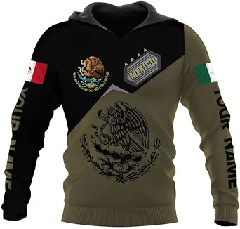 Personalized Name Eagle Mexico 3D Unisex 3D All Over Printed Sportwear Hoodie, T Shirt, Zip Up Hoodie, Sweatshirt for Men Women Adult/Kid Full Size S-5XL HD94 Multicolor