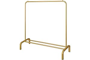 JIUYOTREE 43.3" Extendable Clothes Hanging Bar Garment Rack