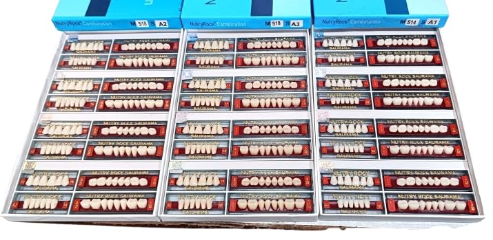Dental Acrylic Teeth Kit Combo Sets -Shade Of Teeth A1, A2, A3, (3-Box)-image-18