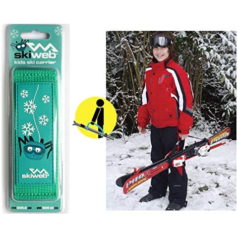 Childs Hand Held Ski Carrier Strap - The Award Winning Ski & Pole Carrier That Folds Back To Its Small Size To Pop In Your Pocket And Use At Any Time Cover