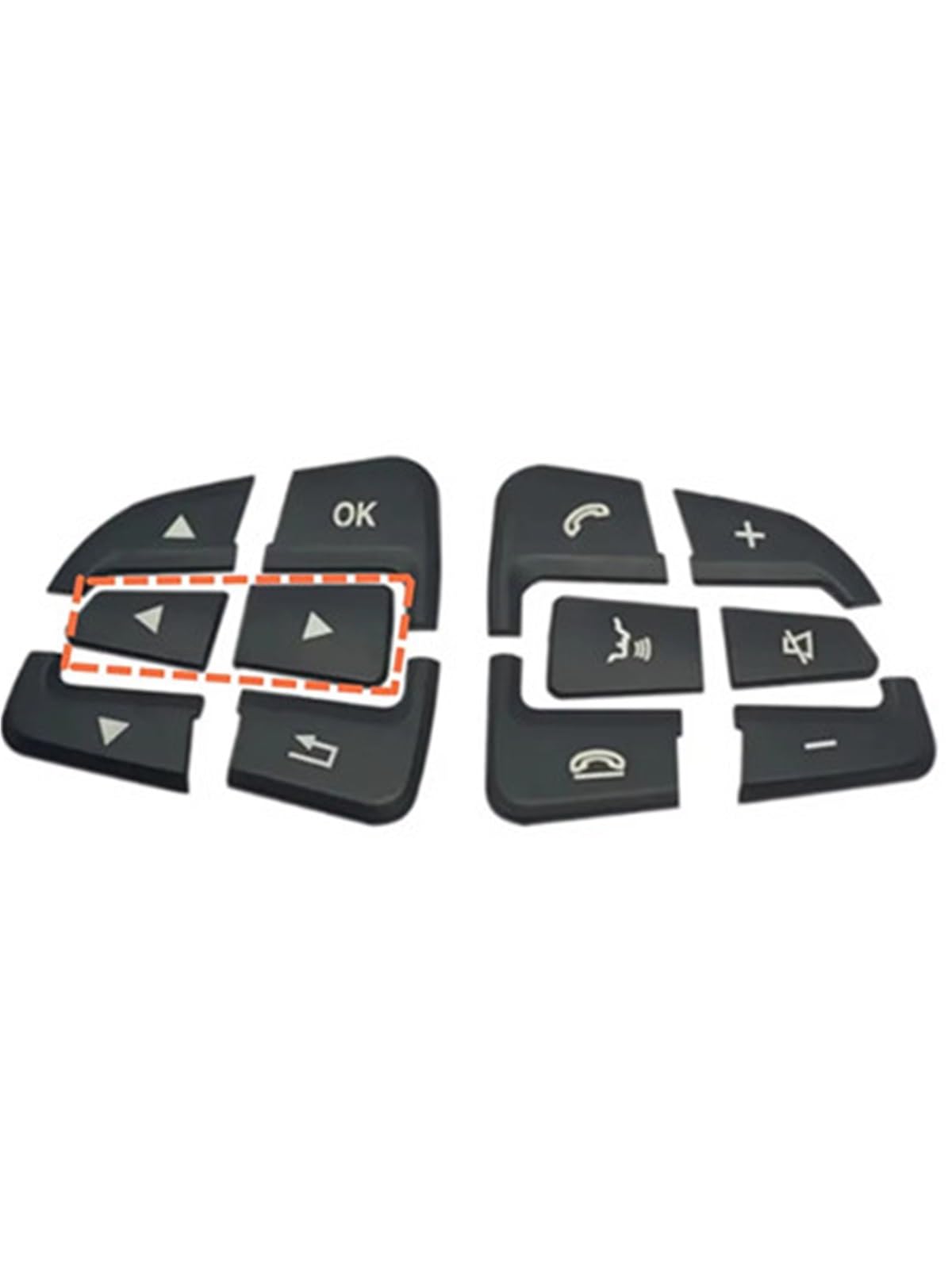 Decorative Stickers Compatible with Benz GLA CLA GLE GLC GLS CLS W205 W253 C200L Car Steering Wheel Control Menu Switch Button Cover Sticker(Arrow Style)