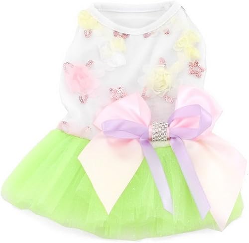 Miniatura 13 de ranphy Pet Puppy Small Dog Cat Encaje Falda princesa tutu Vestido Falda Bowknot Romántico, Lovely, un cachorro, XL, estilo3 Style3