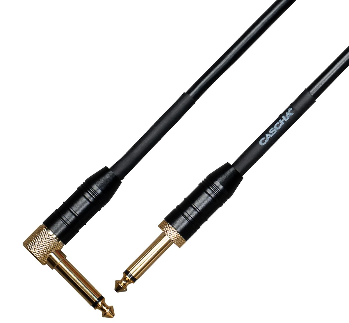 CASCHA Advanced Line Guitar Cable Curly, Black, 6 m, 6 meters - Image 3