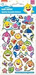 Paper Projects Baby Shark Sparkly Reusable Stickers | Official Licensed Product | Reusable on Non-Porous Surfaces