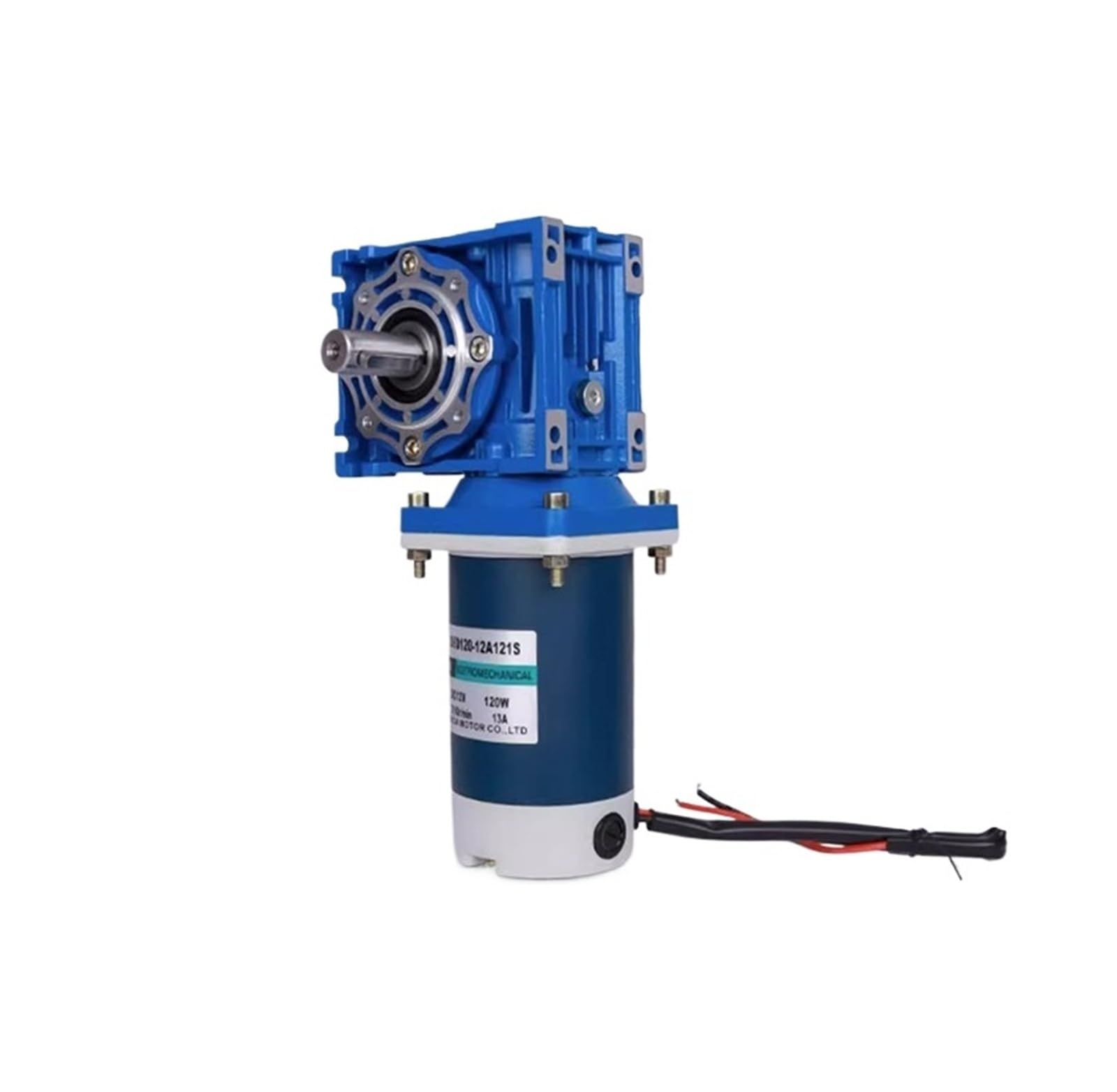 DC 12/24V Schneckengetriebe RV40 mit Drehmoment, selbstübersetzender, einseitig arretierbarer Welle Breite Anwendungen(210rpm,12V)