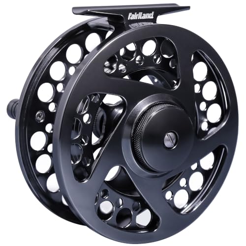 fairiland TURMAX MK2 Fly Reel Large Arbor CNC-Machined Fly Fishing Reel 3/4, 5/6, 7/8, from Bar Stock Aluminum with Sealed Carbon Drag (7/8wt)