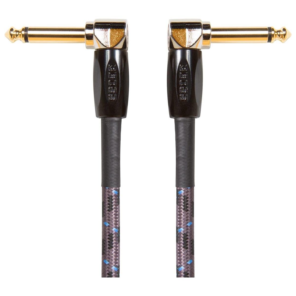 BOSS 3-Feet (1m) Instrument Cable, Angle ¼” Jack (BIC-3AA), 1/4"