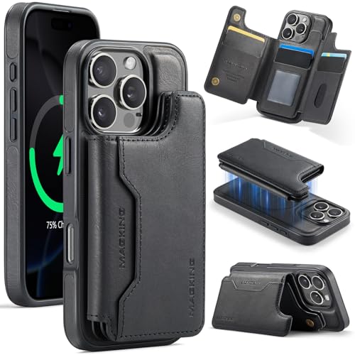 Étui en cuir de qualité supérieure pour iPhone 13 avec coque arrière noire