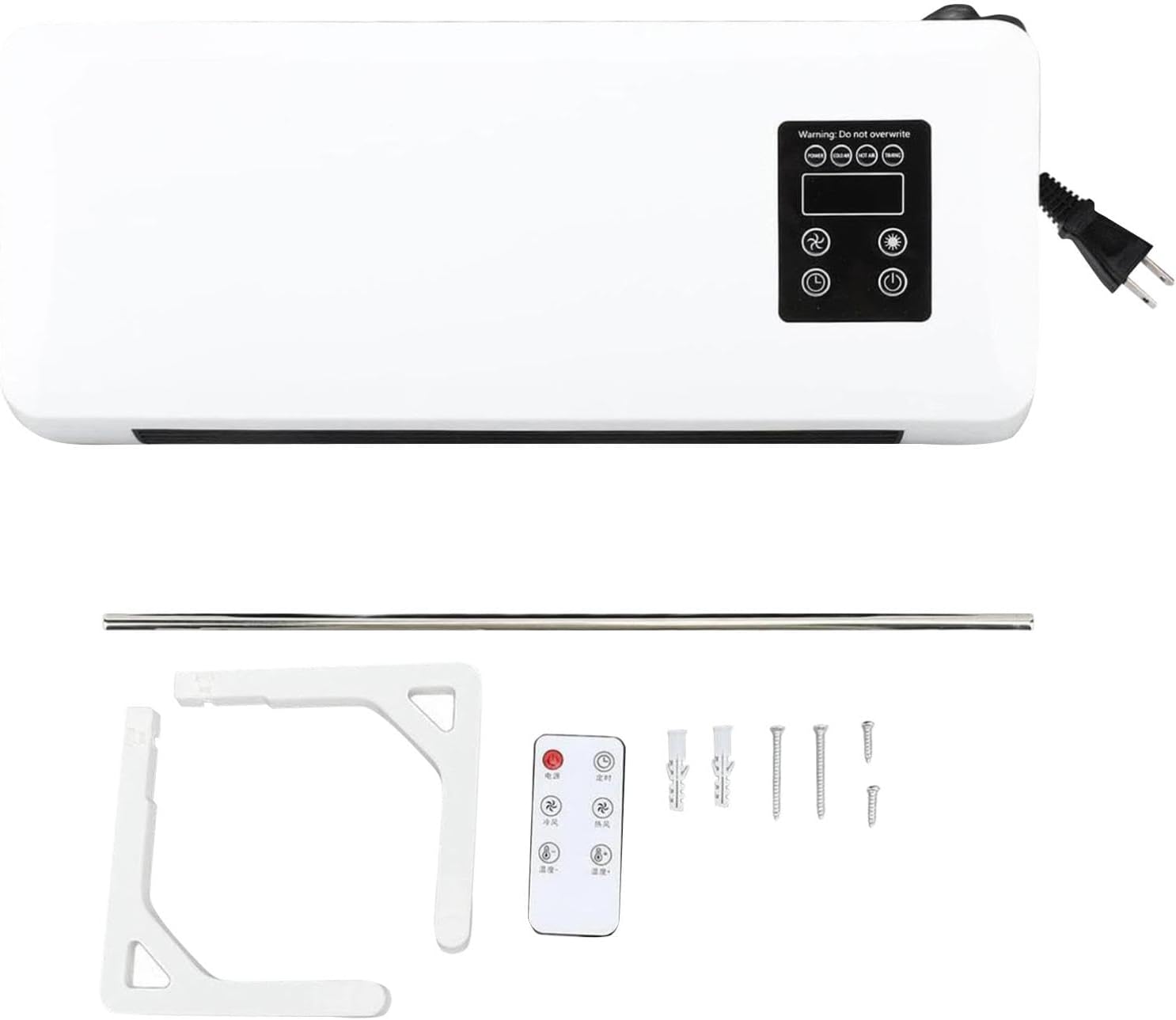 2 In 1 Mini Wall Mounted Mini Cooling and Heating Air Conditioner Fan, Oscillating, Portable AC Fan With Remote, Split AC/Heating System for Bedroom, Home Office, Apartment